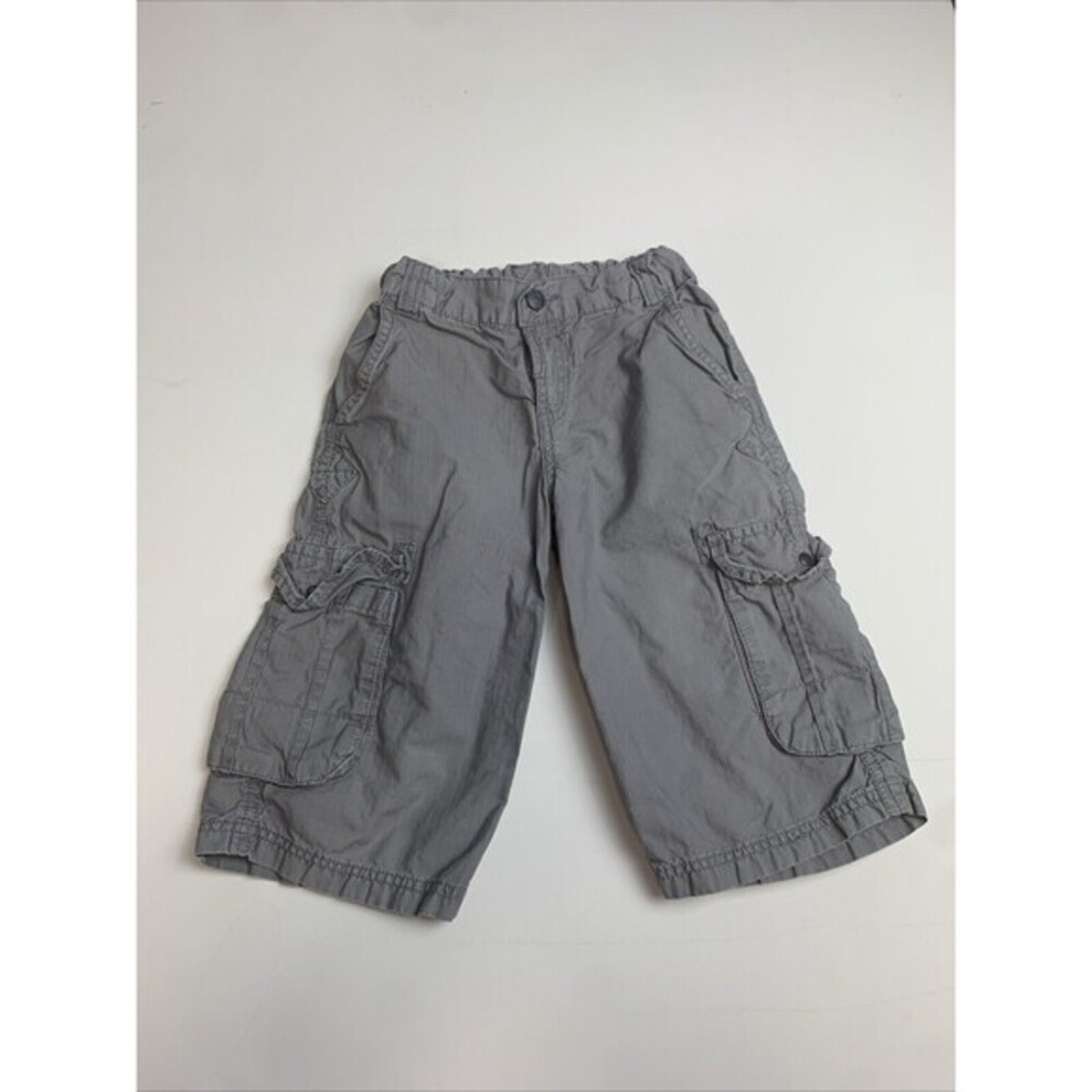 Boutique 3 POMMES Cargo Shorts Boys Size 5 Khaki Gray Hiking Gorpcore Pockets